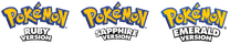 Pokémon Ruby, Sapphire and Emerald game cover